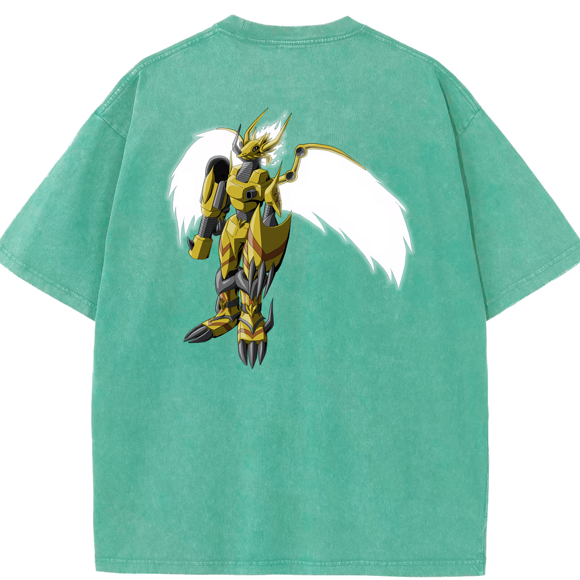 （画像用） Digimon デジタルモンスター/デジモン 綿100% ヴィンテージ風 半袖Tシャツ（背面プリント）
